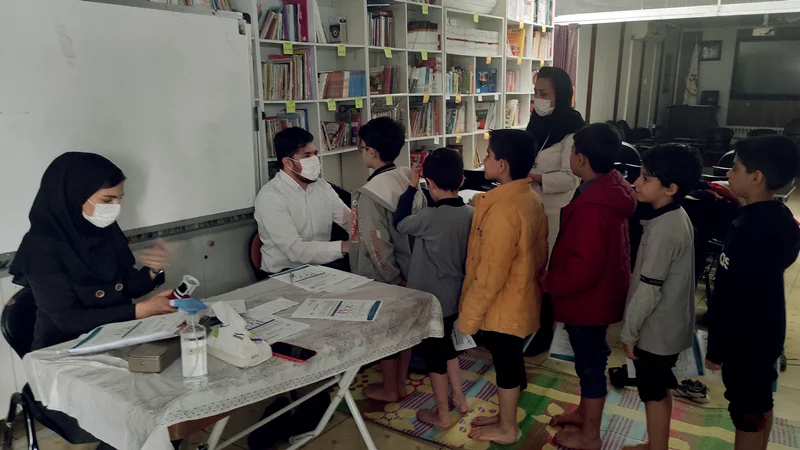 اجرای طرح غربالگری اسکلتی-عضلانی دانش آموزان در مدرسه جاوید